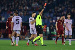 Sandro Schärer durante una partita europea e il ricordo della sfida tra Roma e Athletic Club